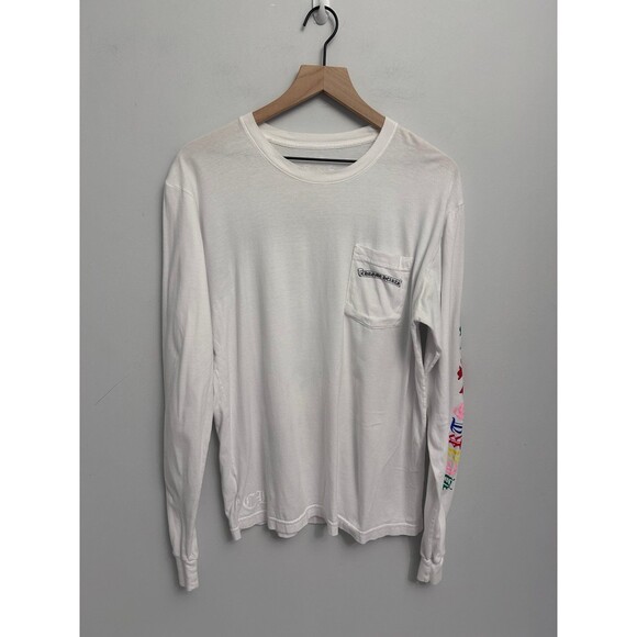 Chrome Hearts Multi-Color Cross Cemetery long-sleeve T-shirt in white Large - Picture 2 of 11